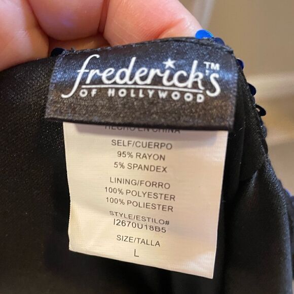 Frederick’s  of Hollywood Bright Color Block Sequin Tank Slip Mini Dress L Neon - Picture 15 of 15